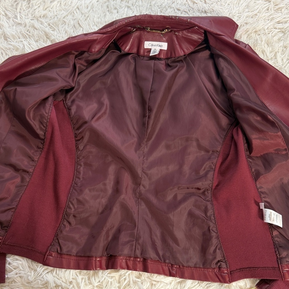Calvin Klein Faux Leather Jacket - Picture 5 of 7